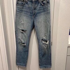 rag & bone Women's Distressed Blue Jeans